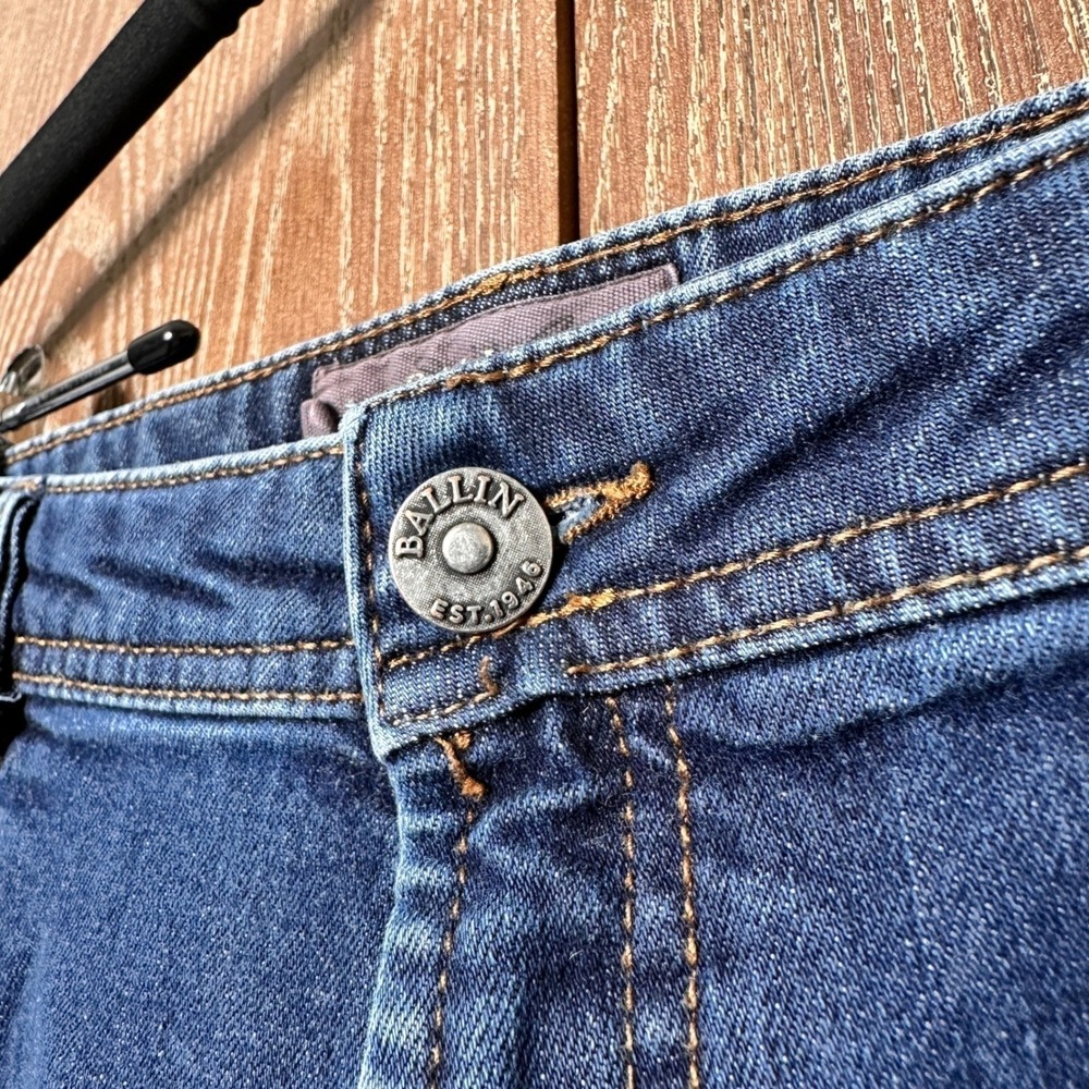 Ballin Jeans Women's Sz 40 Cotton Blend Modern Fit Blue Denim Dark Wash Straight - Picture 3 of 7